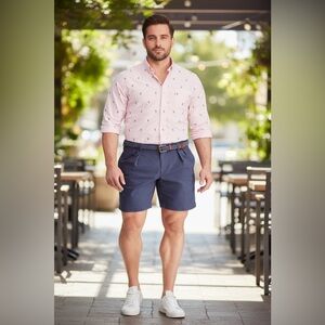 Ralph Lauren Men's Navy Flat Front Shorts